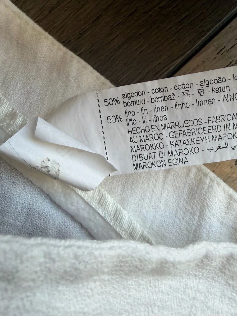 Zara Women’s White Linen-Blend Flare Pants M